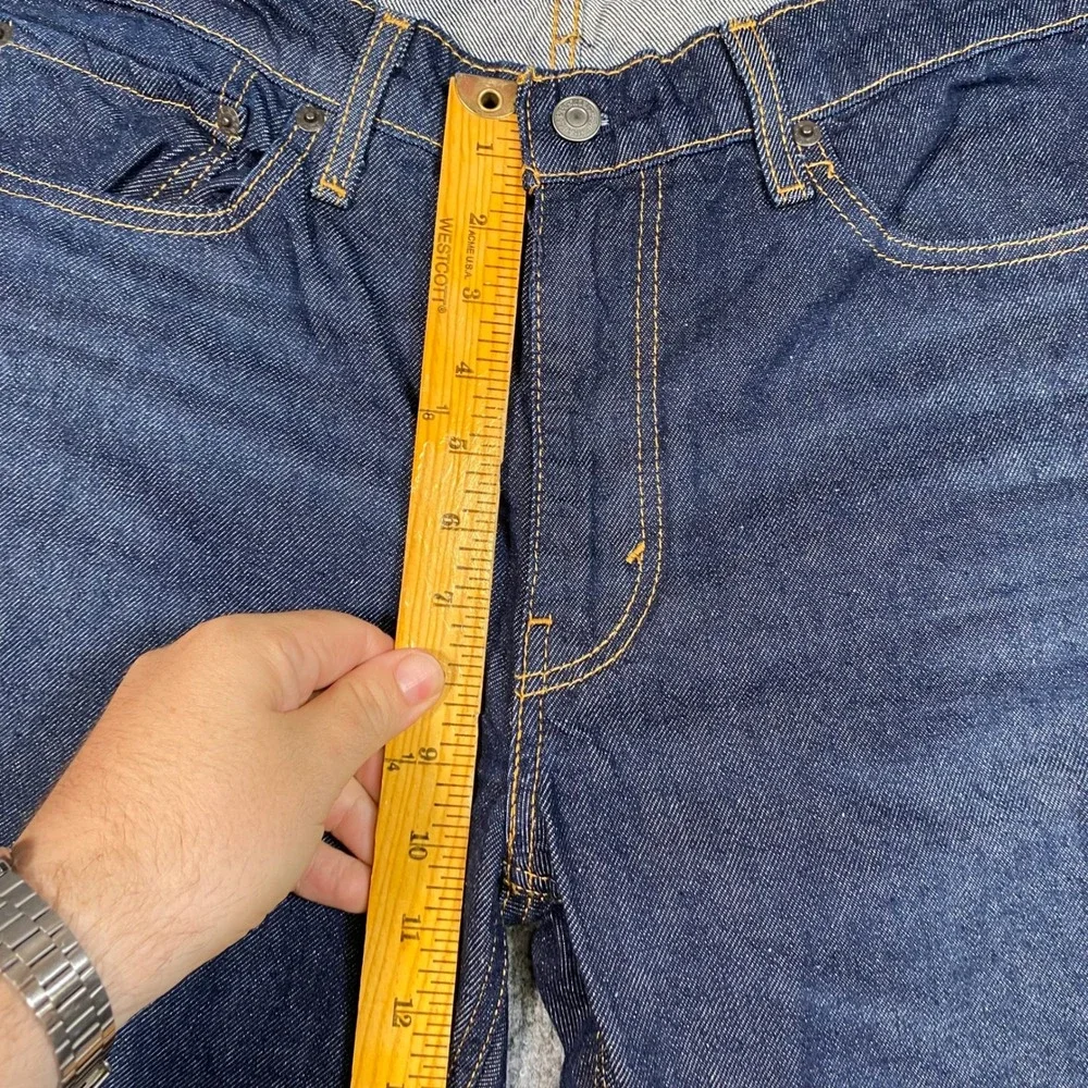Levis 514 Straight Fit Mens Jeans 34x32 Dark Indigo Blue Stretch Denim NEW